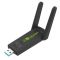 Двухдиапазонный WiFi-адаптер 1300 Мбит/с WiFi-5 USB 2.0 (2.4GHz+5.8GHz) 802.11ac Mu-MIMO с антеннами 2x5 дБ