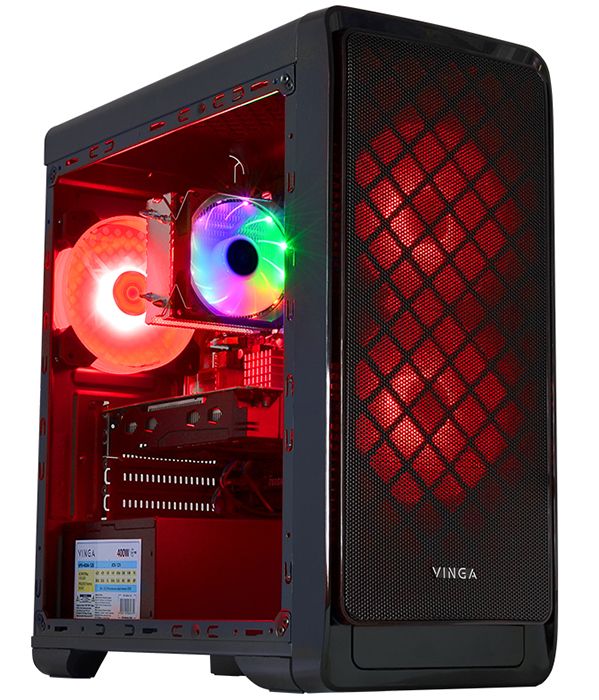 АКЦИЯ! Игровой компьютер + Монитор 24" КРУЧЕ чем Intel i7 8 ЯДЕР + GTX 1050TI + SSD M.2 +Клавиатура +Мышка (ZEVS PC12440U)