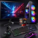 Игровой ПК + Монитор 24'' + Клавиатура + Мышь Ryzen 7 1700 + RX 5600XT 6GB SSD M.2 (ZEVS PC S870)