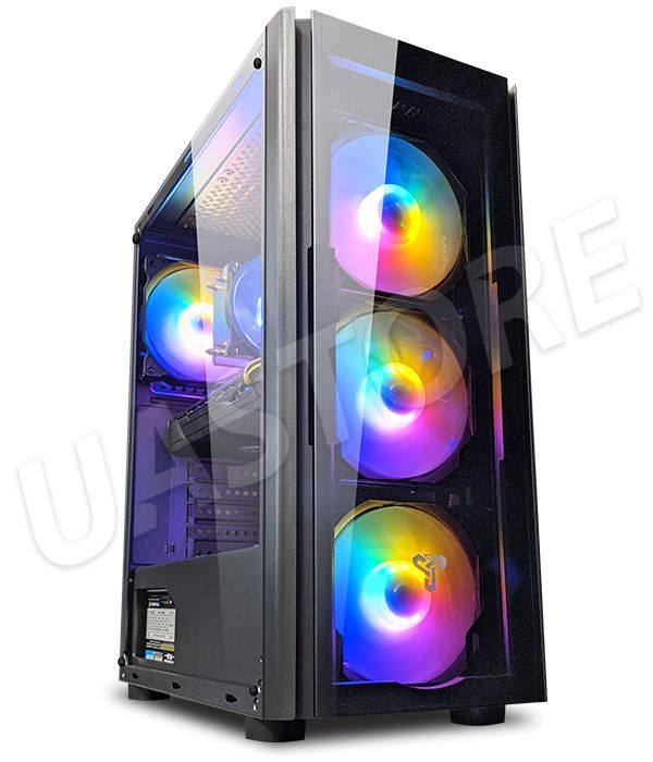 АКЦИЯ! Мощный Игровой ПК + Монитор 24'' + Клавиатура + Мышь Ryzen 5 6 ядер + RX 570 8GB SSD M.2+ Крутой Игровой набор!(ZEVS PC S870)
